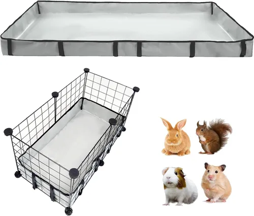 DZWLKJ Revestimiento de jaula de cobayas, base impermeable y lavable, también para conejos, chinchillas, erizos, hurones y otros animales pequeños