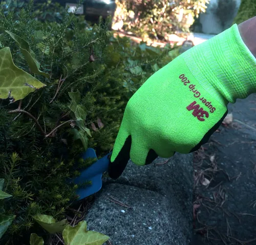 Miniatura 4 de 3M Super Grip 200 Guantes de trabajo de jardinería de nitrilo, 5 pares (M, verde)