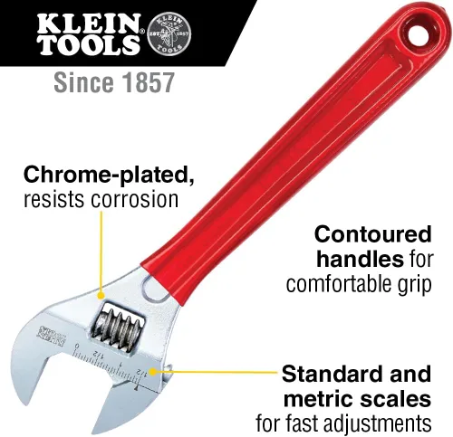 Miniatura 2 de Klein Tools 507-10 llave inglesa ajustable de capacidad extra, 10 pulgadas