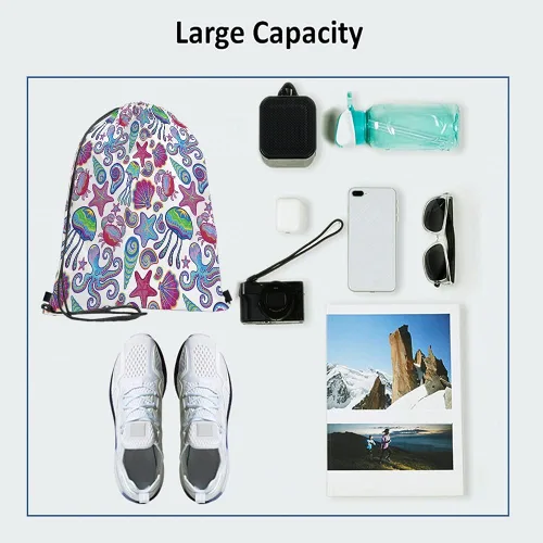 Miniatura 3 de Beabes Bolsas con cordón de unicornio, mochila y bolsa de gimnasio con cordón, Multi-a63, Mochilas de viaje