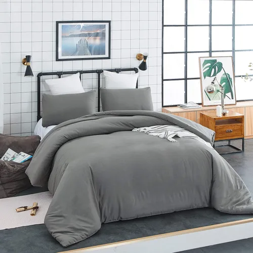 Miniatura 252 de CLOTHKNOW - Juego de edredón verde militar tamaño completo de 3 piezas, juego de ropa de cama verde oscuro, edredón suave con 2 fundas de almohada