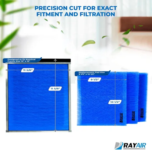 Miniatura 2 de RAYAIR SUPPLY Almohadillas de filtro de repuesto de 12 x 12 pulgadas compatibles con limpiador de aire dinámico (paquete de 3) (12 x 12)