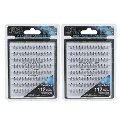 Miniatura 3 de Ardell Pestañas postizas multipack Individuales sin nudos cortas negras, paquete de 1 Negro(Short Black)