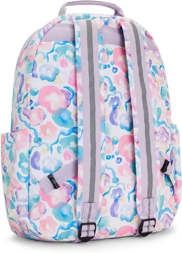 Miniatura 7 de Kipling Seoul - Mochila grande metálica para portátil de 15 pulgadas, Agua (Aqua Flowers)