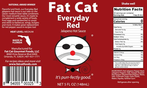 Miniatura 2 de Fat Cat Gourmet - Salsa picante de pimienta roja jalapeña diaria Todo natural Sabrosa, fresca y versátil Mejora los alimentos cotidianos