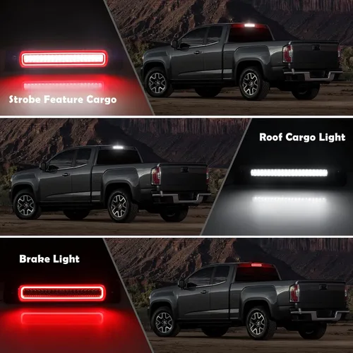 Miniatura 2 de Tercera Luz de Freno LED Compatible con Colorado Canyon 2015-2022, Reemplazo de Tercera Luz de Freno Estroboscópica F1, Luz de Parada de Montaje