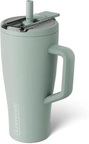 Miniatura 91 de BrüMate Era Flip - Vaso de 30 onzas con tapa con pajilla cubierta 100 % a prueba de fugas, popote higiénico cubierto, botella de agua de acero