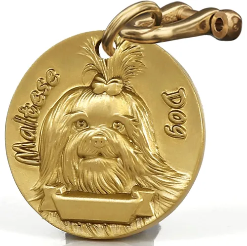 Miniatura 17 de Etiqueta de perro retro de cobre puro tridimensional con estampado de mascotas en relieve, etiquetas personalizadas para mascotas, etiquetas