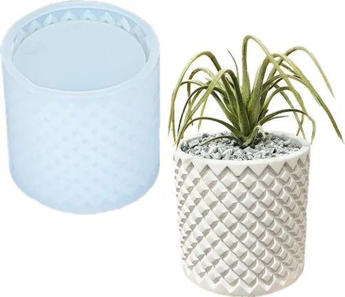 Miniatura 8 de Molde de Silicona Redondo de Panal de Abeja para Maceta de Hormigón, Molde de Jardinera de Suculentas, Molde de Cactus, Portavelas, Portaplumas