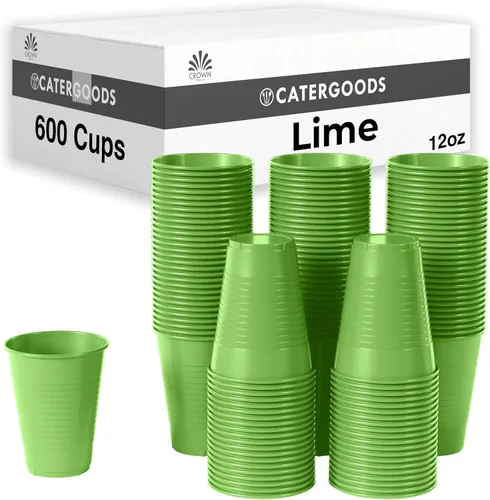 Miniatura 41 de Party Solids Vasos de plástico negros - 12 onzas, paquete de 100