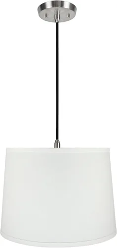 Miniatura 14 de Aspen Creative, 72306-11 - Kit de conversión de luz colgante de techo con pantalla de tela imperio de tapa dura, 14 pulgadas de ancho