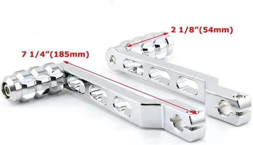 Miniatura 4 de 2 piezas de palanca de cambios de aluminio CNC para palanca de cambios de talón/dedo del pie de la motocicleta y clavija de palanca de cambios