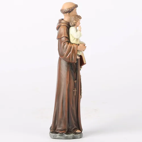 Miniatura 5 de Estatua católica de San Antonio de BC, figura bendita, regalo religioso para papá, decoración inspiradora para el hogar, 6 pulgadas de alto, Realista