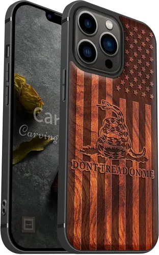 Miniatura 17 de Carveit Funda magnética de madera para iPhone 13 [madera natural y TPU suave] Funda protectora de madera única a prueba de golpes compatible