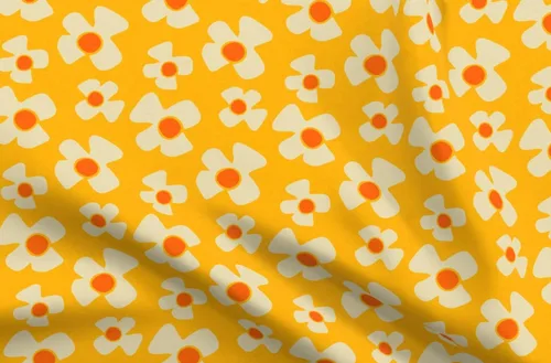 Miniatura 9 de Spoonflower Tela – Rayas psicodélicas retro vintage olas Groovy 70s tonos cálidos impresos en tela de algodón de la firma de pétalos por The Yard
