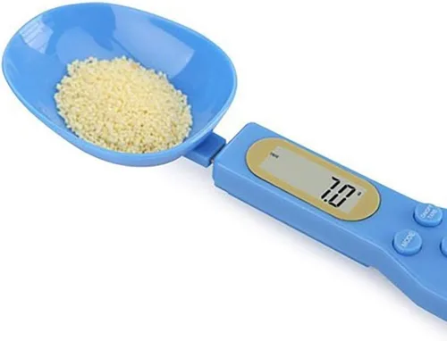 Miniatura 4 de Cuchara de báscula de alimentos, báscula de cocina portátil de alta precisión para el hogar, 1.1 lb/500 g (0.00 oz) LCD electrónico preciso
