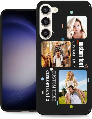 Miniatura 16 de Funda personalizada para Samsung Galaxy S23 Ultra con nombre de foto y texto - Funda suave y fina para teléfono móvil S 23 Ultra (negra) de 6.8