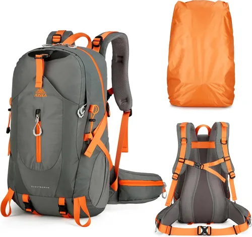 Miniatura 4 de Mochila de senderismo de 40 L para hombres y mujeres, ligera, impermeable, plegable, para campamento, viajes, con cubierta para la lluvia