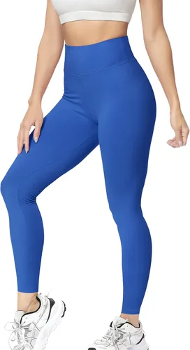 VALANDY Leggings de cintura alta para mujer, elásticos, control de abdomen, entrenamiento, correr, yoga, pantalones, tallas regulares y grandes.