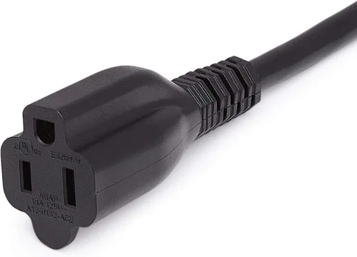 Miniatura 4 de Amazon Basics Cable de extensión, 13 amperios, 125 V, 20 pies, color negro, paquete de 2
