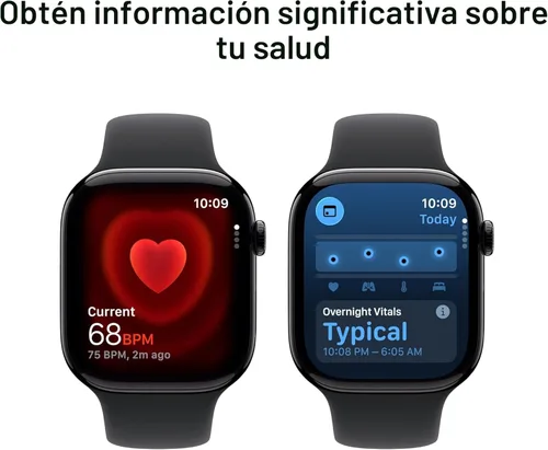 Miniatura 4 de Apple Watch Series 11 [GPS 46 mm] Smartwatch con caja de aluminio negro brillante con correa deportiva negra - M/L. Puntuación de sueño, rastreador