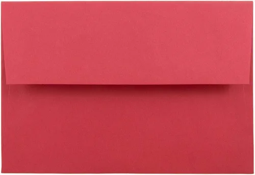 Miniatura 8 de JAM PAPER Sobres de invitación de colores A7 - 5 1/4 x 7 1/4 - Rojo Reciclado - Paquete de 50 (Pack of 50)