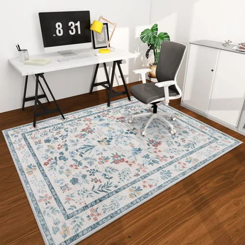 Miniatura 40 de chakme Tapete para silla de oficina para suelo de madera dura, 48 x 36 pulgadas, protector de escritorio de computadora de fácil deslizamiento