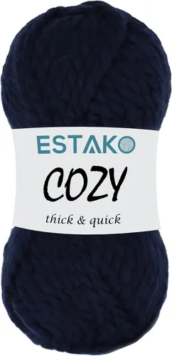 Miniatura 32 de Estako Cozy Thick & Quick Yarn - Hilo acogedor grueso y rápido, 20% lana, 80% acrílico, suave, súper voluminoso, peso #6, para tejer y hacer 50187