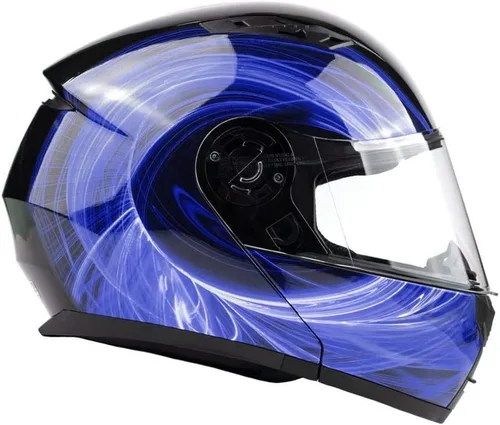 Miniatura 14 de Casco de motocicleta modular para adultos DOT con anteojos de sol retráctiles de cara completa abatibles Typhoon TH158
