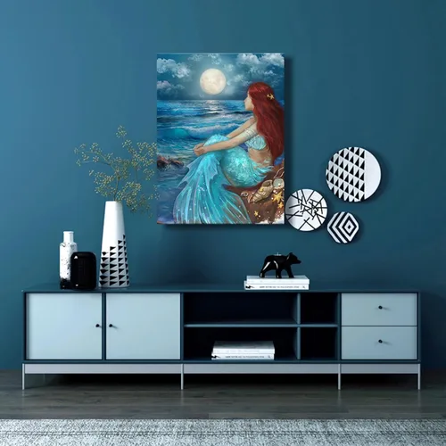 Miniatura 6 de SDYA Lienzo abstracto para pared, decoración de pared gris y azul, pintura moderna de lienzo de 20 x 40 x 3 p, decoración para dormitorio, oficina