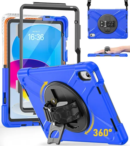 Miniatura 10 de BRAECN Funda para iPad de 9ª/8ª/7ª Generación, Funda Resistente a Prueba de Golpes con Protector de Pantalla, Soporte para Lápiz, Soporte para Tapa