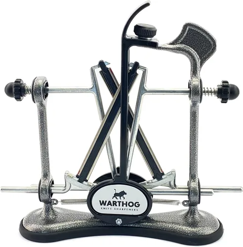 Warthog V-Sharp A4 - Afilador de cuchillos, ideal para cocineros caseros, pescadores, cazadores, varillas de diamante, ángulos ajustables, marco de