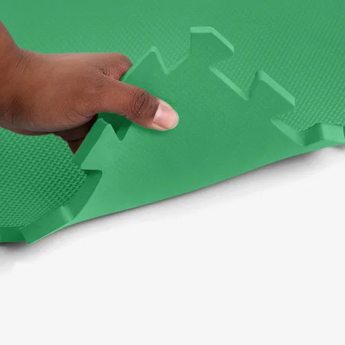 Miniatura 4 de Flooring Inc's - Alfombrillas de ejercicio de rompecabezas, alfombrillas de espuma EVA entrelazadas para protección, suelo de entrenamiento Verde