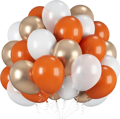 Miniatura 12 de Globos azules y naranjas, globos azul marino verde azulado de 12 pulgadas con globo plateado metálico para niños y niñas, cumpleaños, Acción