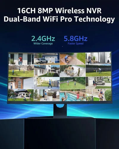 Miniatura 3 de ANNKE Sistema de cámara de seguridad inalámbrica de 16 canales 4K, NVR 4K ampliable con 4 cámaras exteriores de 8MP, HDD de 2TB, WiFi de doble