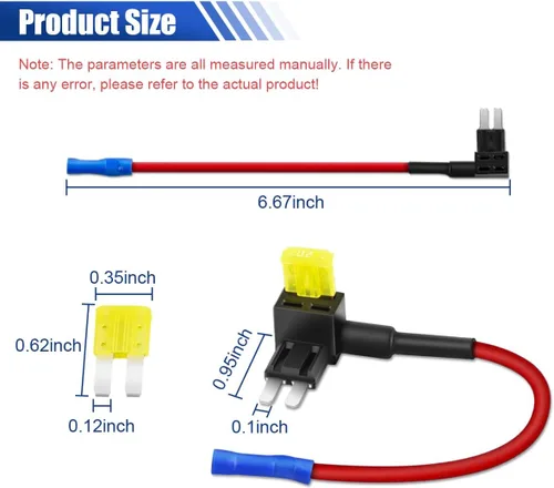 Miniatura 2 de 10 unidades de portafusible Micro2 de 12 V para autos ATR Blade con fusible de 20 A, adaptador de fusible de Add-a-Circuit Tap de Micro II