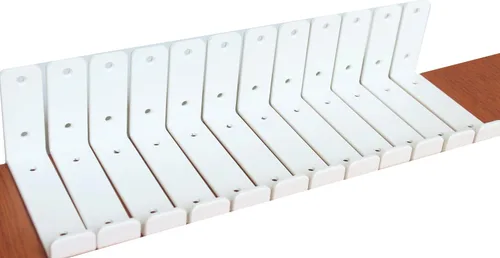 Miniatura 20 de Paquete de 4 soportes de estante de labio J de 5.5 pulgadas de largo x 4 pulgadas de alto x 1.5 pulgadas de ancho, soporte de estante flotante