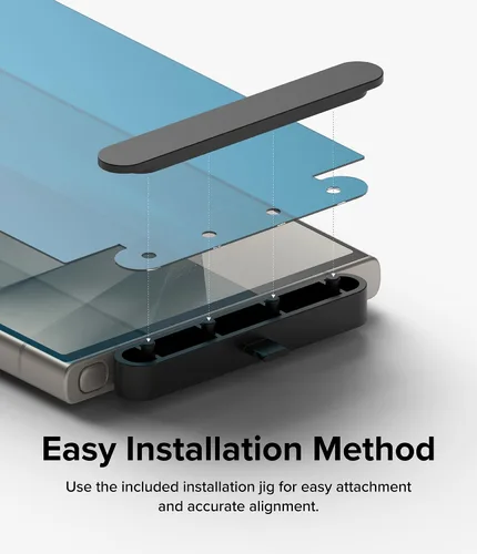 Miniatura 4 de Ringke Película doble fácil [protección de 4 capas] compatible con Samsung Galaxy S24 Ultra Protector de pantalla 5G, revestimiento de reparación