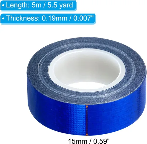 Miniatura 2 de PATIKIL Cinta brillante con purpurina de 0.591 in x 16.4 ft, 1 paquete de cintas adhesivas holográficas decorativas para manualidades, álbumes