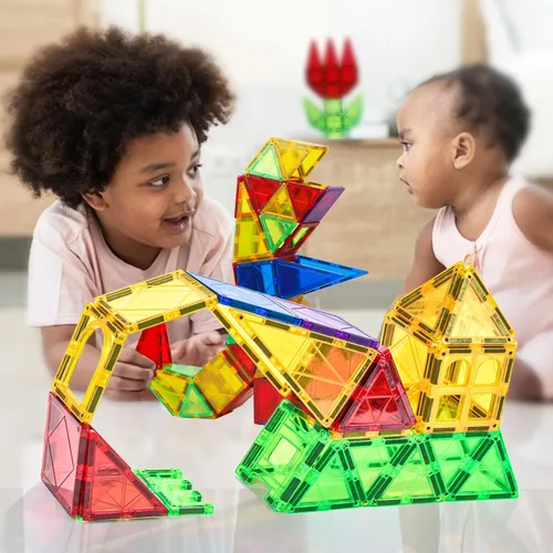 Miniatura 9 de Juguetes magnéticos para niños y niñas preescolares, bloques magnéticos sensoriales Montessori, juego de juguetes Montessori de todas las piezas