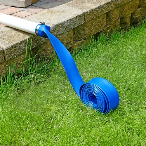 Miniatura 6 de Blue Devil Manguera de retrolavado de vinilo de 25 pies para piscina con abrazadera de manguera, 1-1/2 pulgadas de ancho x 25 pies de largo