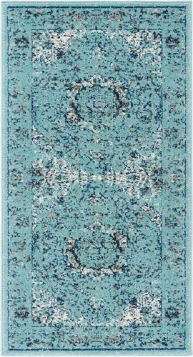 Miniatura 15 de SAFAVIEH Evoke Collection EVK220B Medallón oriental shabby chic de 2'2" x 4', color gris/dorado, no desprende pelusa, alfombra de acento para sala