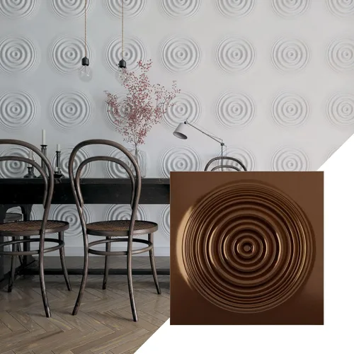 Miniatura 33 de Ekena Millwork 19 5/8 pulgadas de ancho x 19 5/8 pulgadas de alto, Shallow EnduraWall Panel decorativo de pared 3D, carbón