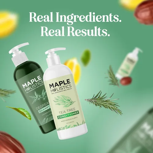 Miniatura 9 de Champú y acondicionador para cabello graso y cuero cabelludo - Champú y acondicionador sin sulfatos ni parabenos para cabello graso con aceite