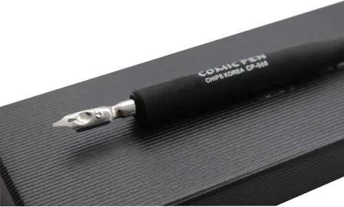 Miniatura 5 de Juego de bolígrafo de plástico profesional de manga gótica con 5 puntas, juego de bolígrafos de dibujo de caligrafía de manga, 5 piezas, color negro