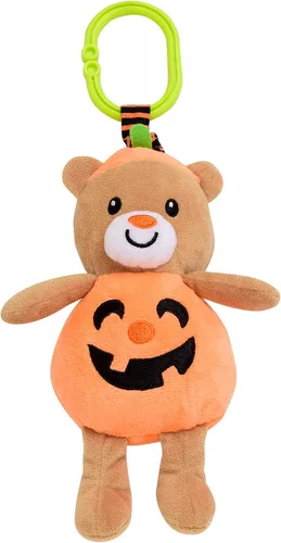 Miniatura 2 de Baby Starters Magic Years - Carillón de oso de Halloween con función de vibración y gancho de viaje, calabaza naranja, 9 pulgadas Oso naranja