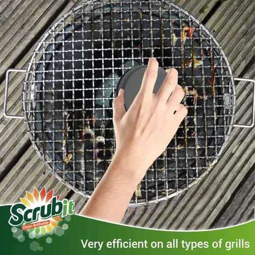 Miniatura 8 de SCRUBIT Cepillo de limpieza para parrilla, esponja para parrilla, limpiador de barbacoa sin cerdas con almohadilla de limpieza resistente