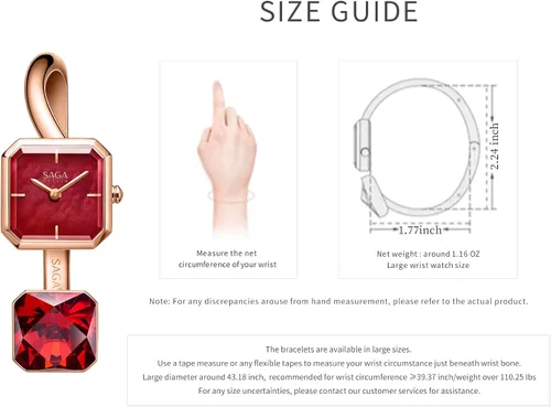 Miniatura 4 de SAGA Womens Bangle Crystal Collection Inspired Design Watch