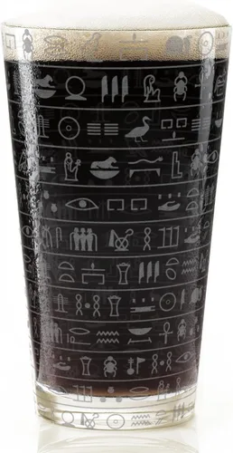 Miniatura 6 de Jeroglíficos egipcios grabados Vaso de pinta Historia de la ciencia Arqueología Pirámides Envoltura completa de 360 grados ¡Gran idea