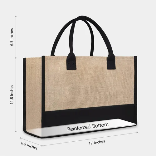 Miniatura 2 de TOPDesign - Bolso de playa de lona con inicial personalizada, bolsa de regalo con monograma, para mujer